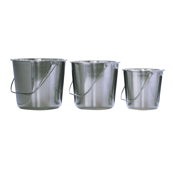 Amerihome Assorted Stainless Steel Bucket Set, PK3 SSB3PK